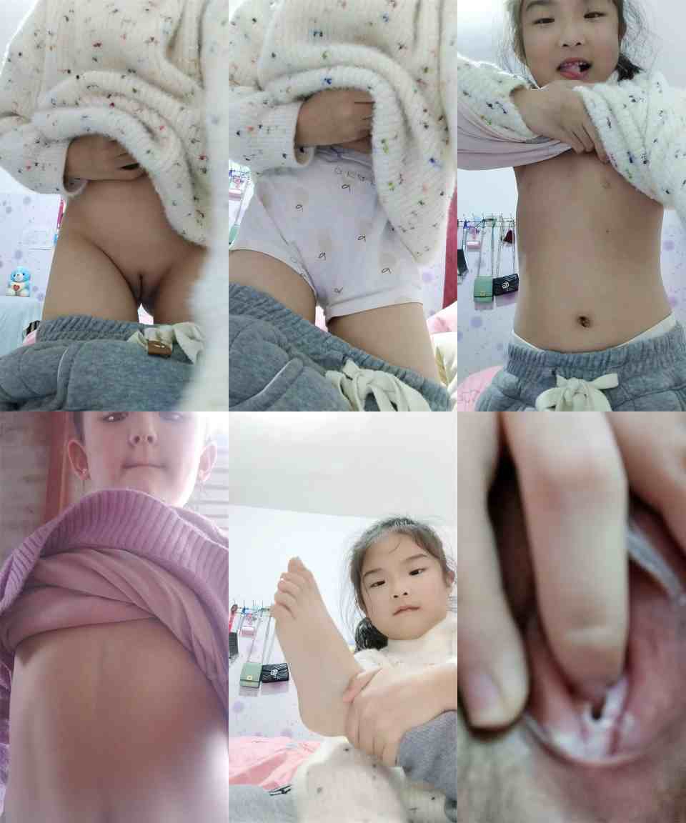 可爱小学生给哥哥看逼